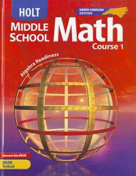 Hardcover Mathematics, Grade 6 Course 1: Holt Mathematics North Carolina Book