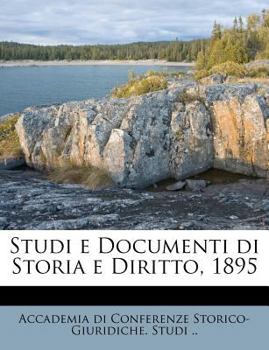 Paperback Studi E Documenti Di Storia E Diritto, 1895 [Italian] Book
