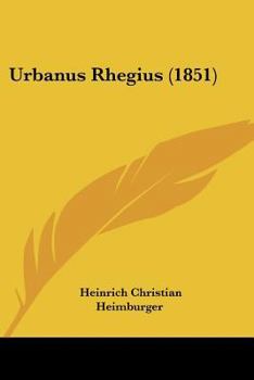 Paperback Urbanus Rhegius (1851) Book