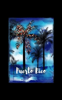 Paperback Puerto Rico: Caribbean Christmas Notebook With Lined Wide Ruled Paper For Taking Notes. Stylish Tropical Travel Journal Diary 5 x 8 Book