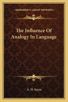 Paperback The Influence Of Analogy In Language Book