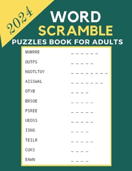 Paperback 2024 Word Scramble Puzzles Book For Adults Book