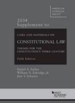 Paperback Cases and Materials on Constitutional Law 2014: Supplement Book