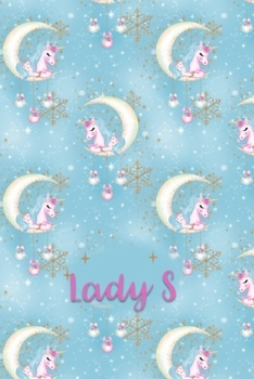 Paperback Lady S: Dot Grid Journal with Her Unicorn Name/Initial with Christmas Theme Book