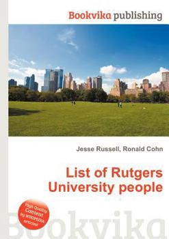Paperback List of Rutgers University People Book