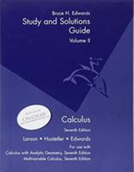 Paperback Student Solutions Guide, Volume 2 for Larson S Calculus, 7th Book
