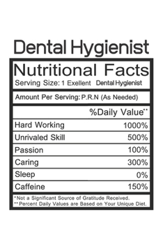 Paperback Dental Hygienist: Dental Hygienist Gift - Funny Lined Notebook Journal Featuring Nutritional Facts About Dental Hygienist Book