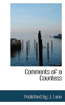 Paperback Comments of a Countess Book