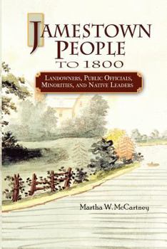 Paperback Jamestown People to 1800: Landowners, Public Officials, Minorities, and Native Leaders Book