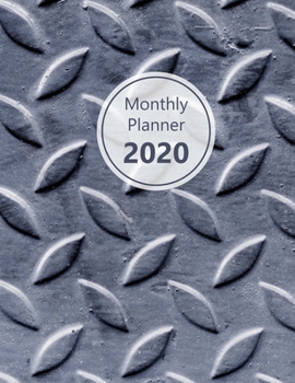 Monthly planner 2020: Large. Month on 2 pages. Incl. 2020 Calendar, Important dates section and Notes pages. 8.5" x 11.0" (Letter size). (Metal plate closeup look. Soft matte cover).