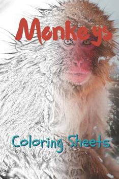 Paperback Monkey Coloring Sheets: 30 Monkey Drawings, Coloring Sheets Adults Relaxation, Coloring Book for Kids, for Girls, Volume 11 Book