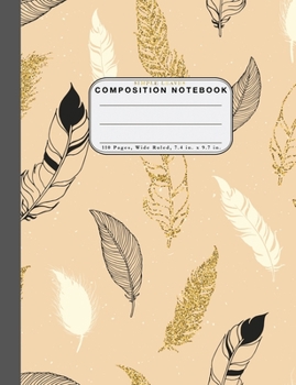 Wide Ruled Composition Notebook Simple Leaves: Wide Rule Notebook and 110 Wide Ruled Pages