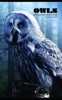 Paperback Owls Note Monthly 2020 Planner 12 Month Calendar Book