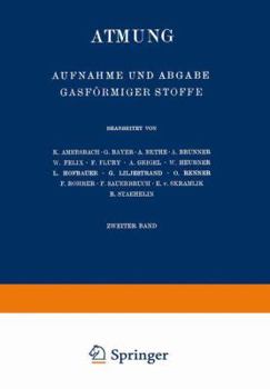 Paperback Atmung : Aufnahme und Abgabe Gasf?rmiger Stoffe [German] Book