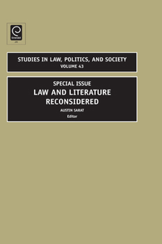 Hardcover Law and Literature Reconsidered: Special Issue Book