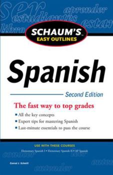 Paperback Schaum's Easy Outline of Spanish, Second Edition Book