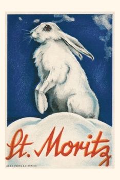 Paperback Vintage Journal Rabbit in Snow, St. Moritz Book