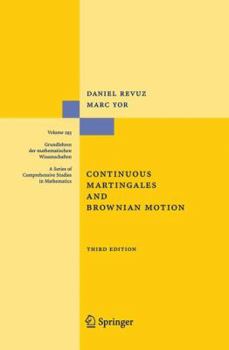 Paperback Continuous Martingales and Brownian Motion Book