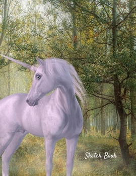 Paperback Sketch Book: Unicorn Forest Themed Personalized Artist Sketchbook For Drawing and Creative Doodling Book