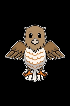 Notebook : 109 Pages A5 ( 6x9 Inch) - Grid Paper - Graph Paper - Quad Ruled - Great Gift for Kids and Friends - a Great Gift Idea for the First Day of School - Cute Funny Hawk Bird