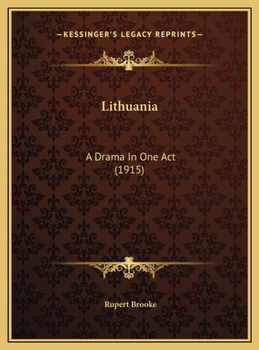 Hardcover Lithuania: A Drama In One Act (1915) Book