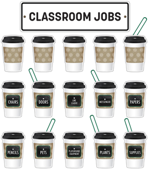 Wall Chart Industrial Cafe Classroom Jobs Mini Bulletin Board Set Book