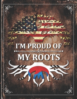 Im Proud of My Roots: Vintage South Korea and American Flag Personalized Gift for Coworker Friend  Undated Planner Daily Weekly Monthly Calendar Organizer Journal