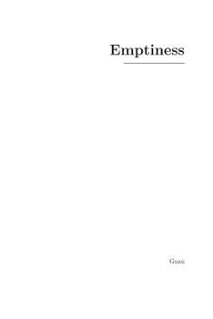Paperback Emptiness Book