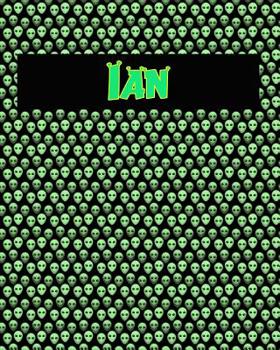 Paperback 120 Page Handwriting Practice Book with Green Alien Cover Ian: Primary Grades Handwriting Book