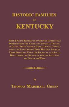 Paperback Historic Families of Kentucky Book