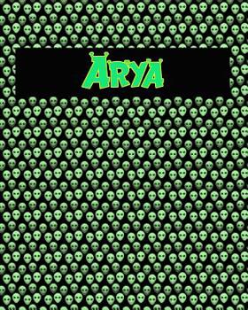Paperback 120 Page Handwriting Practice Book with Green Alien Cover Arya: Primary Grades Handwriting Book