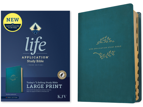 Imitation Leather KJV Life Application Study Bible, Third Edition, Large Print (Leatherlike, Teal Blue, Indexed, Red Letter) Book
