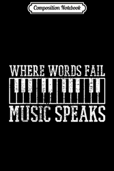 Paperback Composition Notebook: Piano Keyboard Pianist Music Teacher Gift Journal/Notebook Blank Lined Ruled 6x9 100 Pages Book