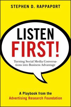 Hardcover Listen First!: Turning Social Media Conversations Into Business Advantage Book