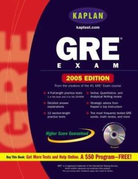 Paperback Kaplan GRE Exam 2005 [With CDROM] Book