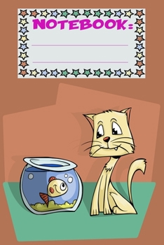 Notebook: Notebook cat Blank , Cute Notebooks for Girls Boys Teens Kids School School, Students and Teachers  Writing Notes Journal   6 x 9 inch - 120 pages