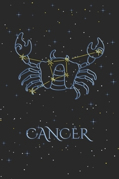 Notebook - Zodiac Sign Cancer: Horoscope Notepad, Astrology Journal, Diary, 120 Pages, blanc Dot Grid, 6" x 9"