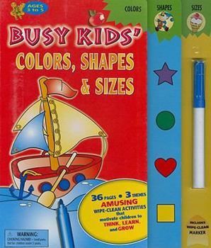 Board book Busy Kids' Colors, Shapes & Sizes [With Wipe-Clean] Book