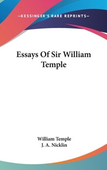 Hardcover Essays Of Sir William Temple Book