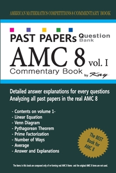 Paperback Past Papers Question Bank AMC8 [volume 1]: amc8 math preparation book