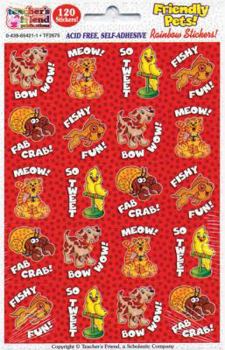 Misc. Supplies Friendly Pets! Rainbow Stickers Book