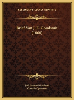 Brief Van J. E. Goudsmit (1868)