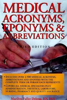 Paperback Medical Acronyms, Eponyms and Abbreviations (Consumer Version) Book