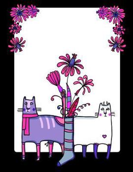 Paperback My Big Fat Journal Notebook For Cat Lovers Funny Cats In Socks With Flowers 9: Jumbo Sized Ruled Notebook Journal - 300 Plus Lined and Numbered Pages Book