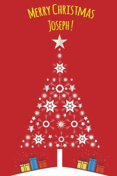 Paperback Exceptional Christmas red journal diary: a Notebook journal for Joseph - blank lined 120 pages, 6"x9" Book
