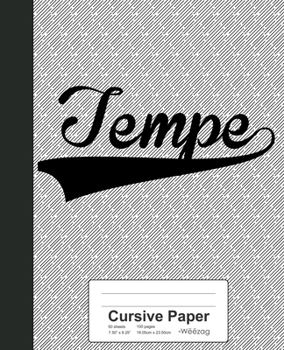 Paperback Cursive Paper: TEMPE Notebook Book