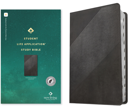 Imitation Leather NLT Student Life Application Study Bible, Filament Enabled (Leatherlike, Charcoal Gray Striped, Indexed, Red Letter) Book