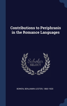 Hardcover Contributions to Periphrasis in the Romance Languages Book