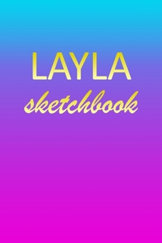 Layla: Sketchbook | Blank Imaginative Sketch Book Paper | Pink Blue Gold Custom Letter L Personalized Cover | Teach & Practice Drawing for Experienced ... Doodle Pad | Create, Imagine & Learn to Draw