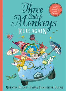 Paperback Three Little Monkeys Ride Again Book